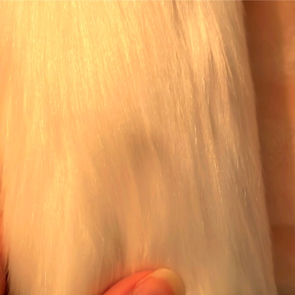 COSTUME White Faux Fur Cat Animal Tail To Be Worn on Belt 🐾🤍 - Picture 2 of 5